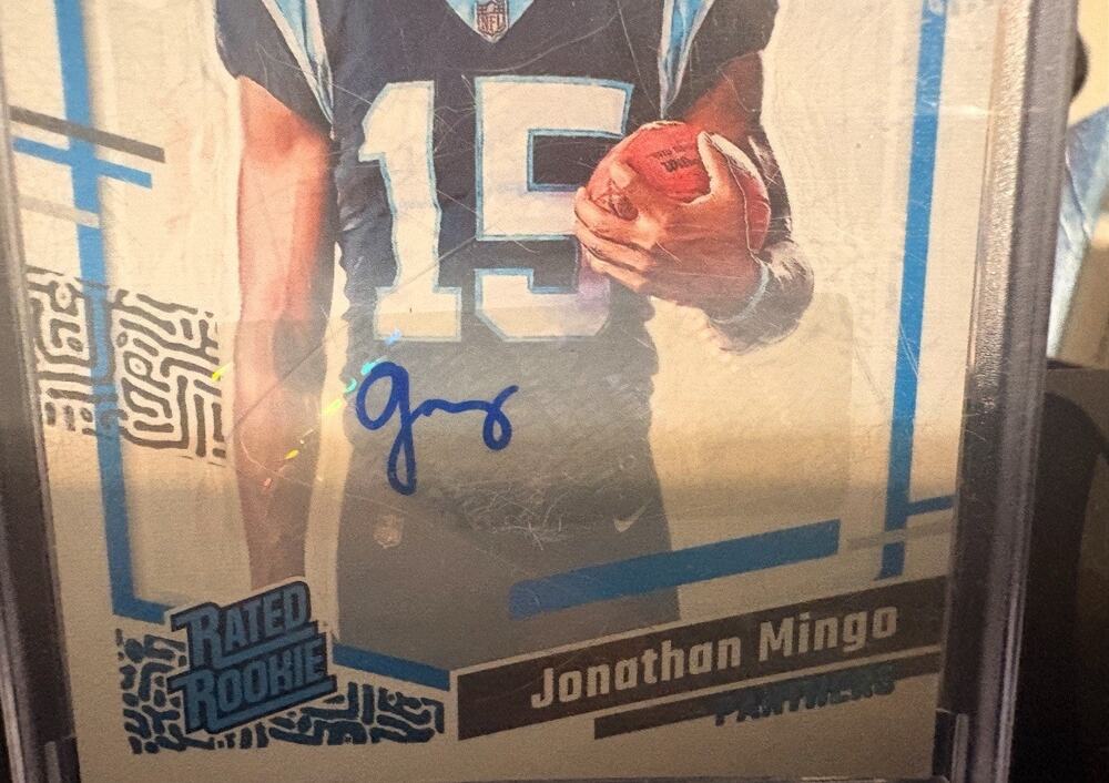 2023 Donruss Jonathan Mingo Rated Rookie Autograph /49 Panthers #14 Signed Card - Picture 4 of 4
